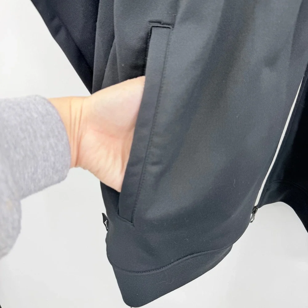 Jordan Mens XL Black White Full Zip Track Jacket Jumpman Logo‎ Y2K Streetwear
